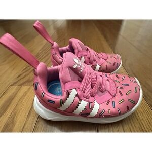 Adidas The Simpsons Originals Flex GZ3592  Kids  5K Pink Donut Casual Shoes